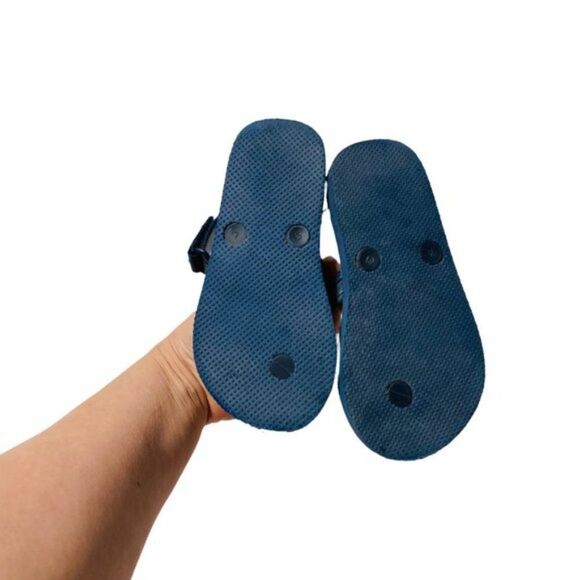 GAP puffer fish rubber sandals blue yellow - Picture 3 of 3